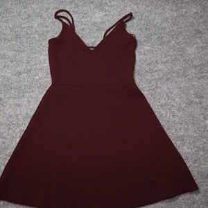 Burgundy spaghetti strap Dress